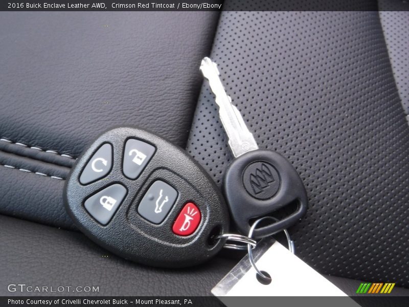 Crimson Red Tintcoat / Ebony/Ebony 2016 Buick Enclave Leather AWD