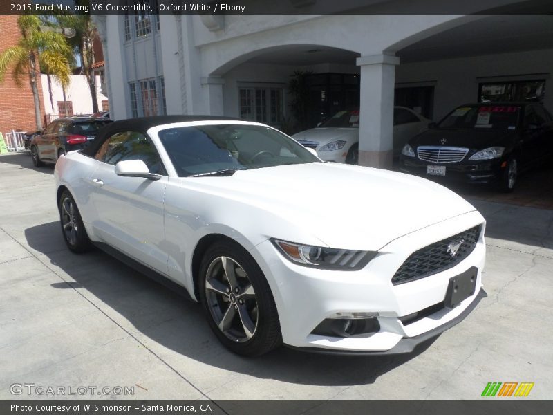 Oxford White / Ebony 2015 Ford Mustang V6 Convertible