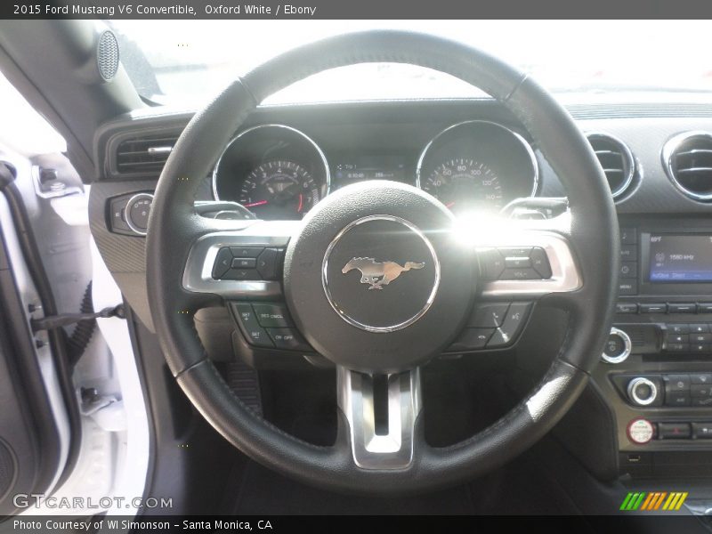 Oxford White / Ebony 2015 Ford Mustang V6 Convertible