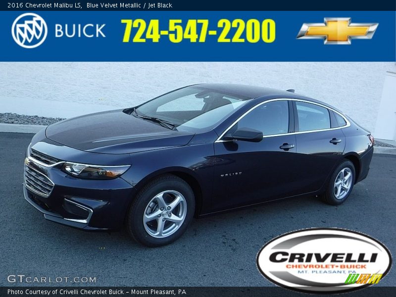 Blue Velvet Metallic / Jet Black 2016 Chevrolet Malibu LS