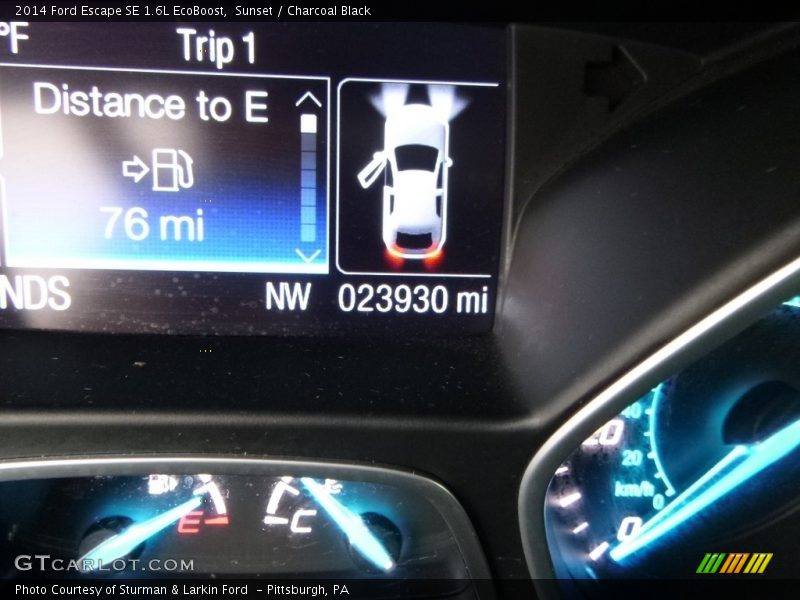 Sunset / Charcoal Black 2014 Ford Escape SE 1.6L EcoBoost