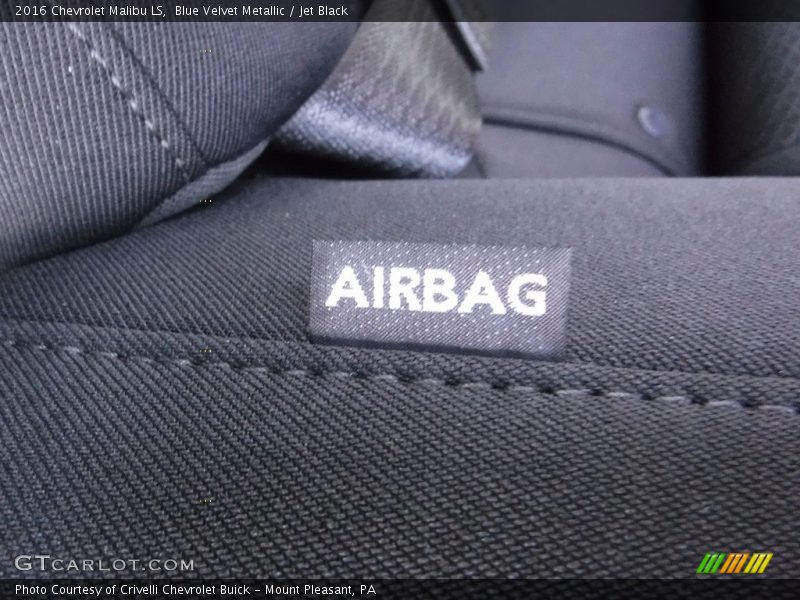 Blue Velvet Metallic / Jet Black 2016 Chevrolet Malibu LS