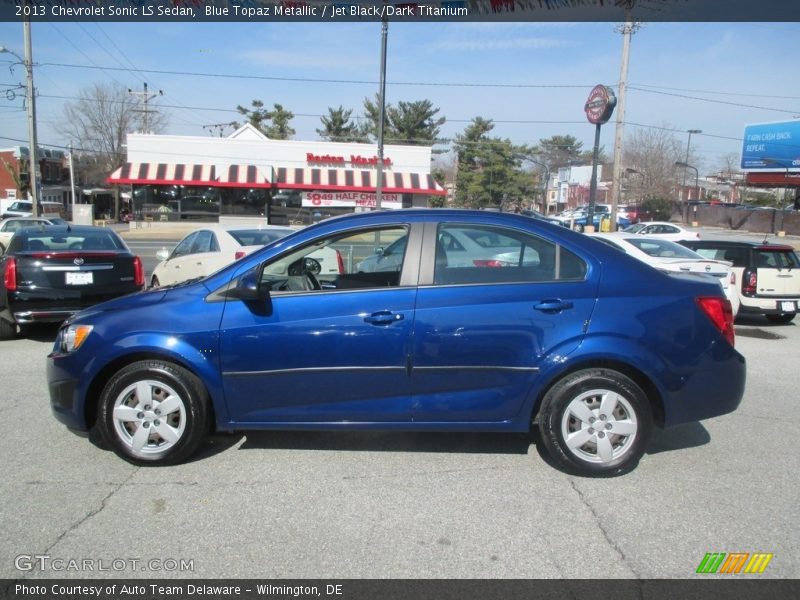 Blue Topaz Metallic / Jet Black/Dark Titanium 2013 Chevrolet Sonic LS Sedan