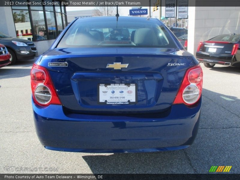 Blue Topaz Metallic / Jet Black/Dark Titanium 2013 Chevrolet Sonic LS Sedan