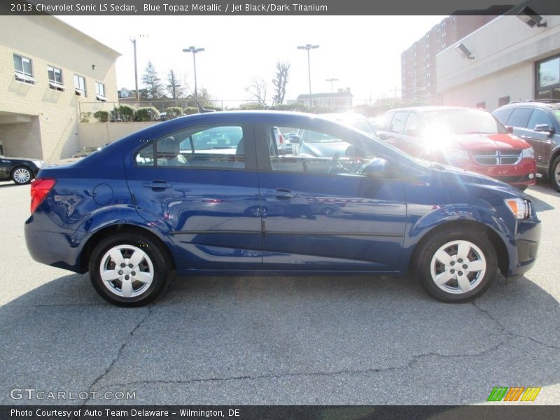 Blue Topaz Metallic / Jet Black/Dark Titanium 2013 Chevrolet Sonic LS Sedan