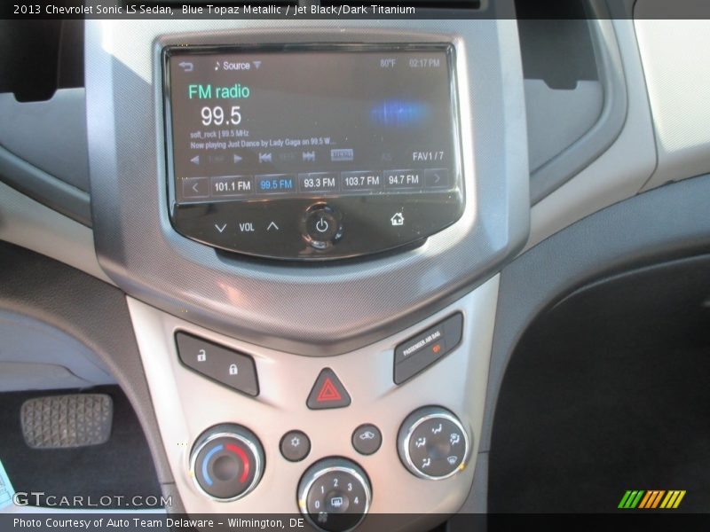 Blue Topaz Metallic / Jet Black/Dark Titanium 2013 Chevrolet Sonic LS Sedan