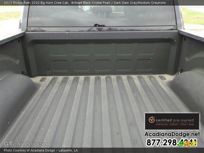 Brilliant Black Crystal Pearl / Dark Slate Gray/Medium Graystone 2011 Dodge Ram 1500 Big Horn Crew Cab