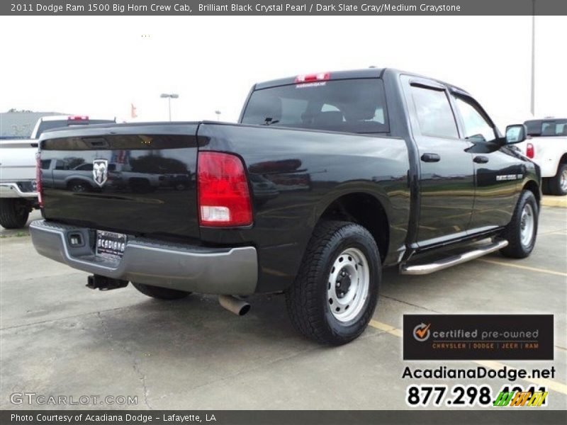 Brilliant Black Crystal Pearl / Dark Slate Gray/Medium Graystone 2011 Dodge Ram 1500 Big Horn Crew Cab