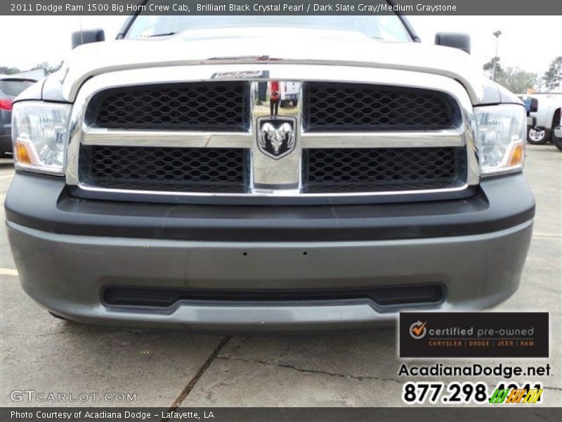 Brilliant Black Crystal Pearl / Dark Slate Gray/Medium Graystone 2011 Dodge Ram 1500 Big Horn Crew Cab