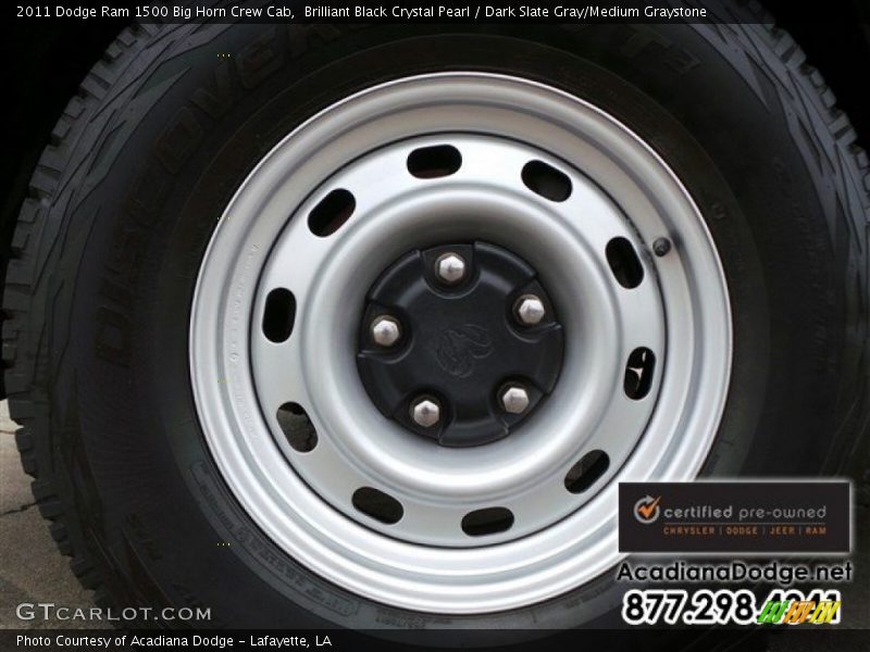 Brilliant Black Crystal Pearl / Dark Slate Gray/Medium Graystone 2011 Dodge Ram 1500 Big Horn Crew Cab