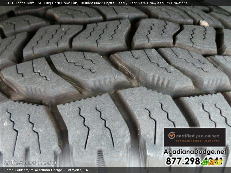 Brilliant Black Crystal Pearl / Dark Slate Gray/Medium Graystone 2011 Dodge Ram 1500 Big Horn Crew Cab