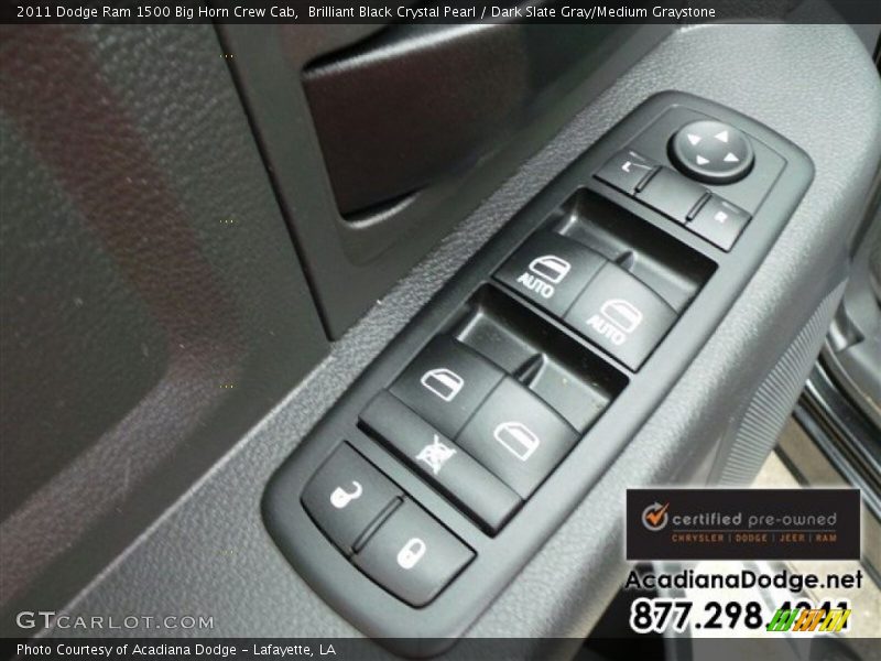 Brilliant Black Crystal Pearl / Dark Slate Gray/Medium Graystone 2011 Dodge Ram 1500 Big Horn Crew Cab