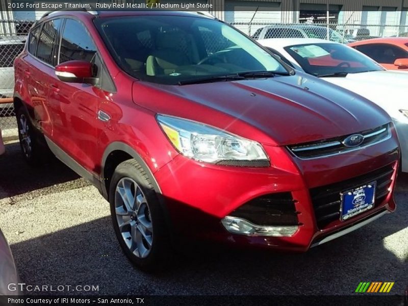 Ruby Red Metallic / Medium Light Stone 2016 Ford Escape Titanium