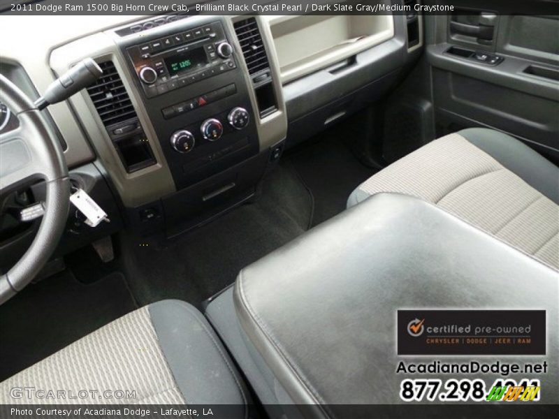 Brilliant Black Crystal Pearl / Dark Slate Gray/Medium Graystone 2011 Dodge Ram 1500 Big Horn Crew Cab