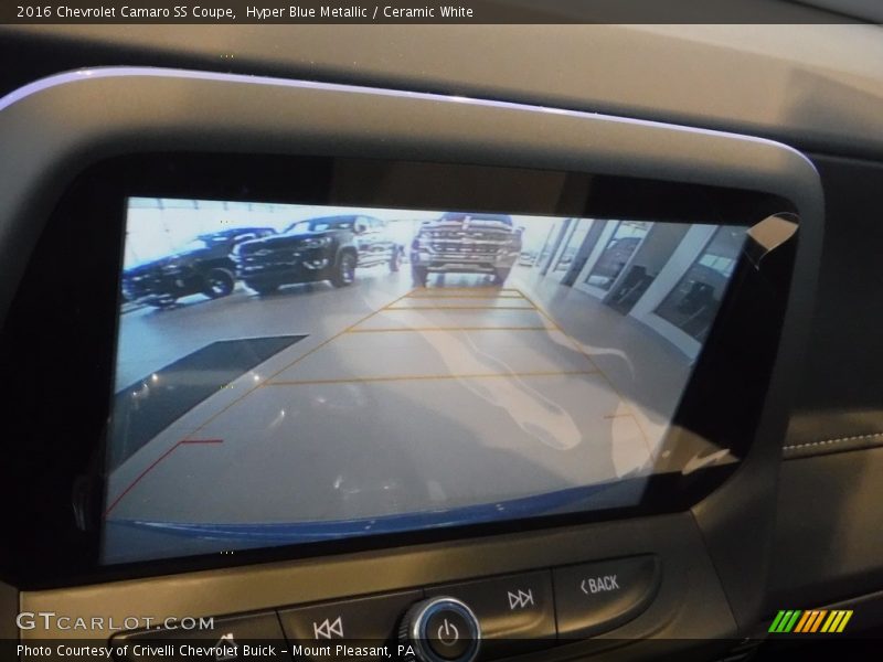 Hyper Blue Metallic / Ceramic White 2016 Chevrolet Camaro SS Coupe