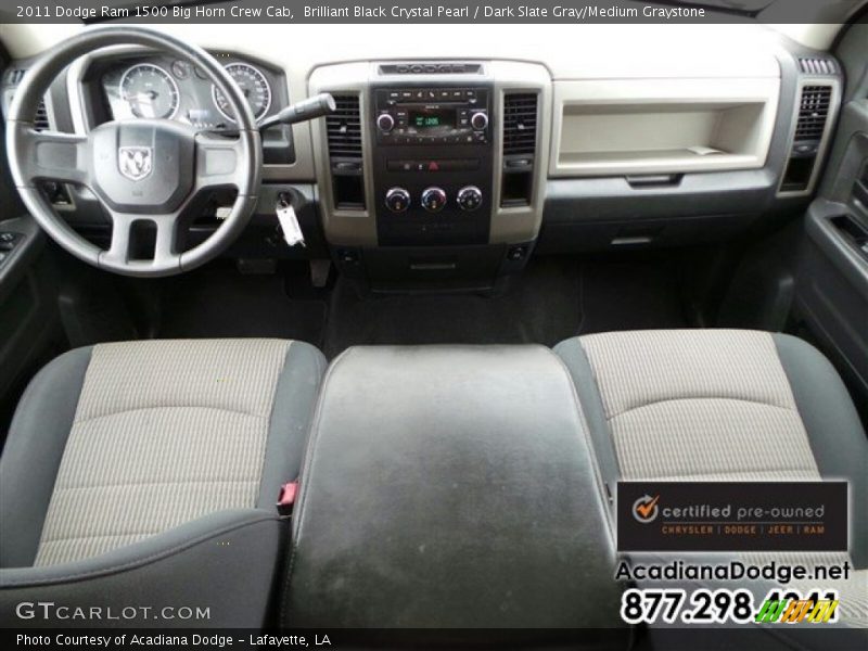 Brilliant Black Crystal Pearl / Dark Slate Gray/Medium Graystone 2011 Dodge Ram 1500 Big Horn Crew Cab