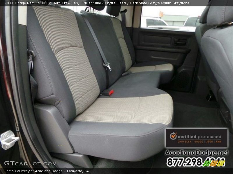 Brilliant Black Crystal Pearl / Dark Slate Gray/Medium Graystone 2011 Dodge Ram 1500 Big Horn Crew Cab