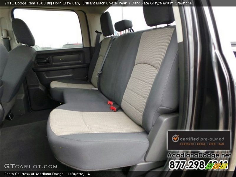 Brilliant Black Crystal Pearl / Dark Slate Gray/Medium Graystone 2011 Dodge Ram 1500 Big Horn Crew Cab