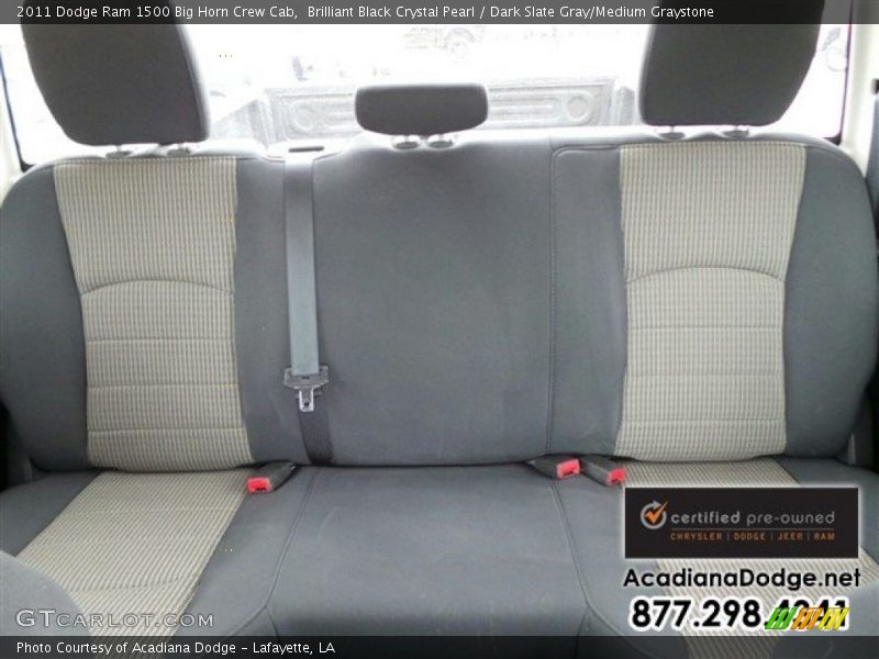 Brilliant Black Crystal Pearl / Dark Slate Gray/Medium Graystone 2011 Dodge Ram 1500 Big Horn Crew Cab