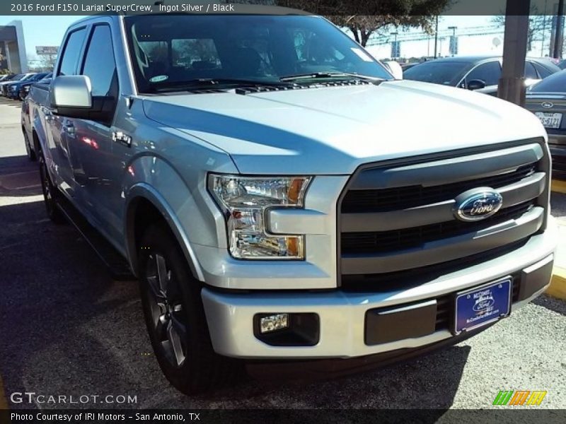 Ingot Silver / Black 2016 Ford F150 Lariat SuperCrew