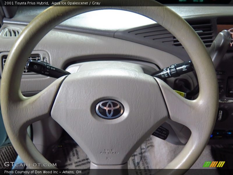 Aqua Ice Opalescenet / Gray 2001 Toyota Prius Hybrid