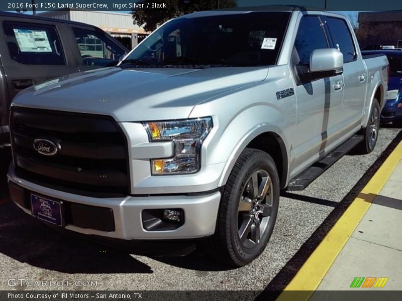 Ingot Silver / Black 2016 Ford F150 Lariat SuperCrew