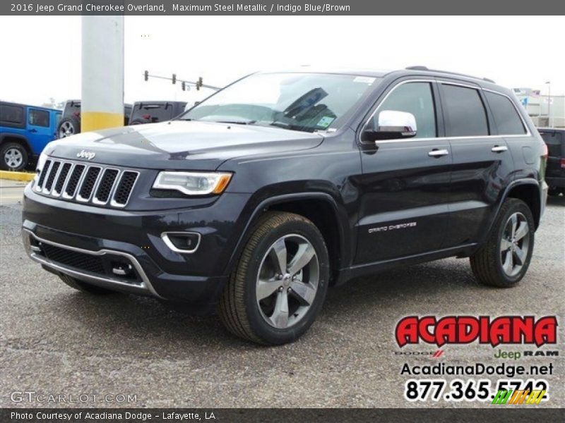 Maximum Steel Metallic / Indigo Blue/Brown 2016 Jeep Grand Cherokee Overland