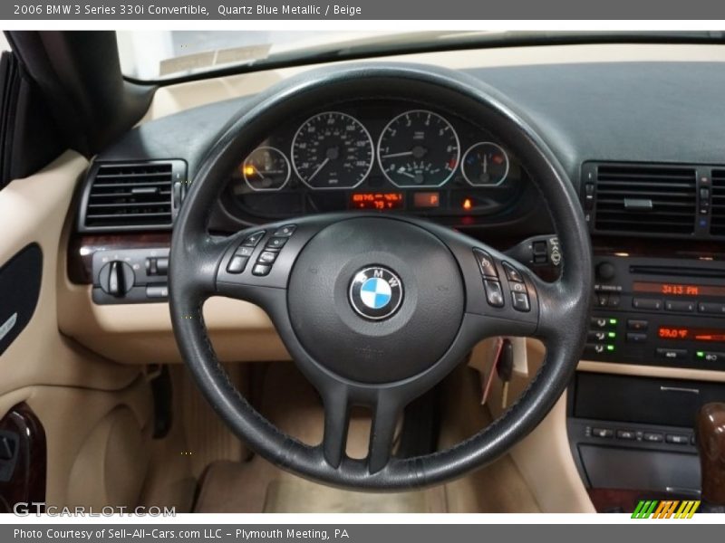 Quartz Blue Metallic / Beige 2006 BMW 3 Series 330i Convertible