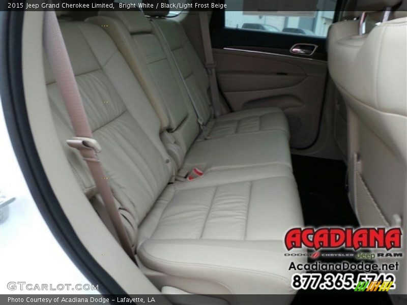 Bright White / Black/Light Frost Beige 2015 Jeep Grand Cherokee Limited