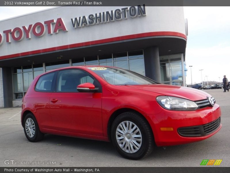 Tornado Red / Titan Black 2012 Volkswagen Golf 2 Door