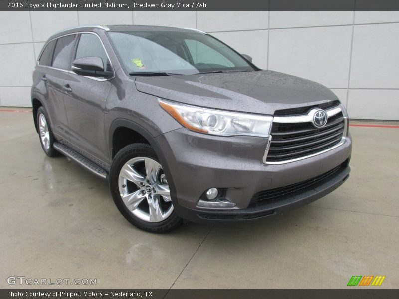 Predawn Gray Mica / Ash 2016 Toyota Highlander Limited Platinum