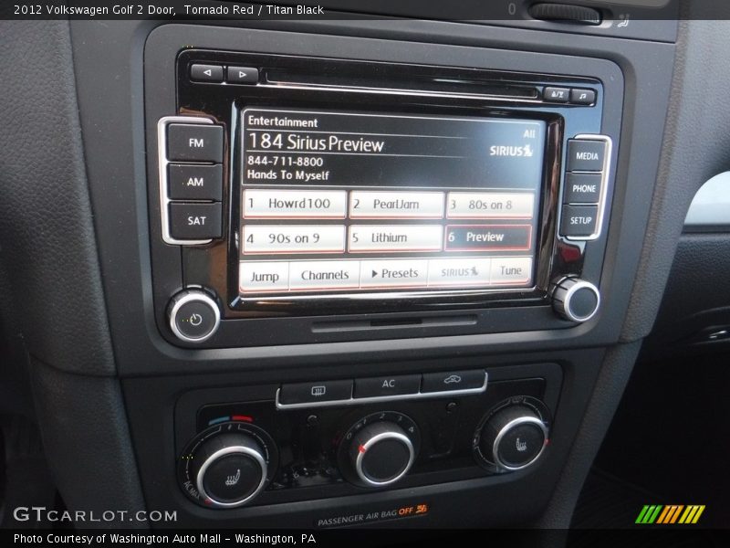 Tornado Red / Titan Black 2012 Volkswagen Golf 2 Door