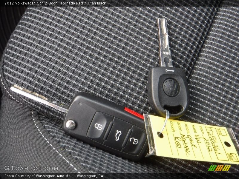 Tornado Red / Titan Black 2012 Volkswagen Golf 2 Door