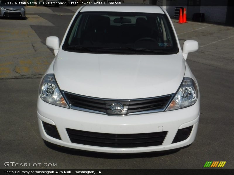 Fresh Powder White / Charcoal 2012 Nissan Versa 1.8 S Hatchback