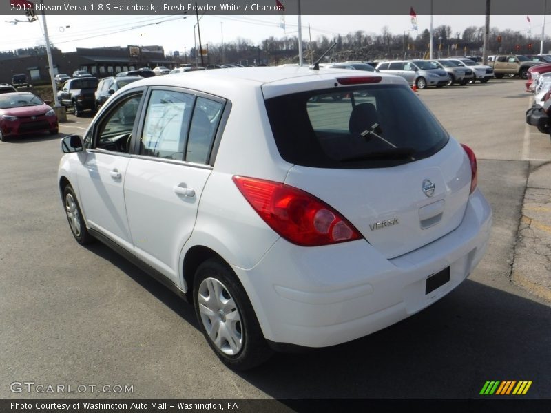 Fresh Powder White / Charcoal 2012 Nissan Versa 1.8 S Hatchback