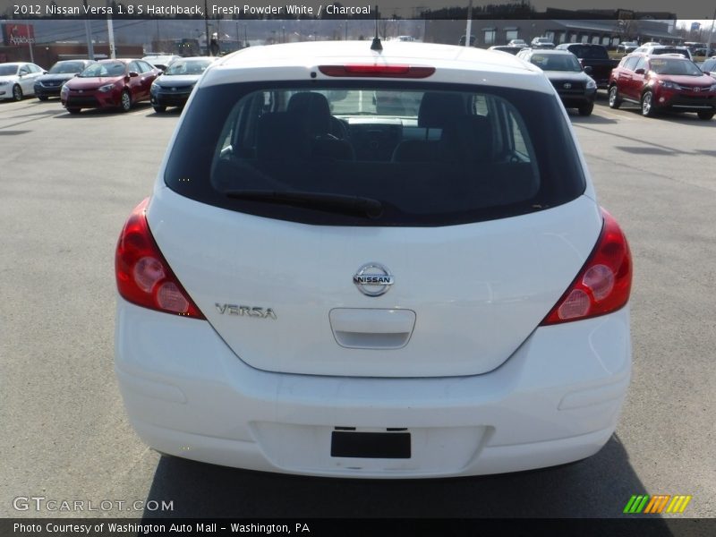Fresh Powder White / Charcoal 2012 Nissan Versa 1.8 S Hatchback
