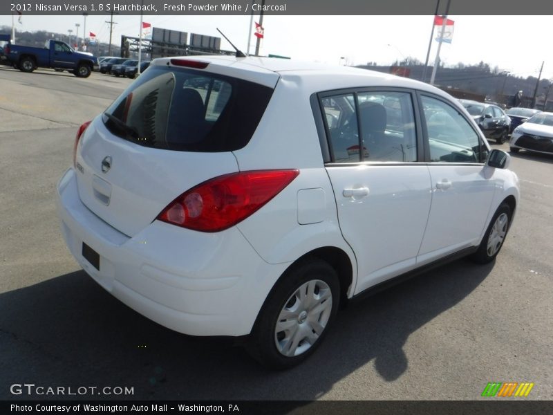 Fresh Powder White / Charcoal 2012 Nissan Versa 1.8 S Hatchback