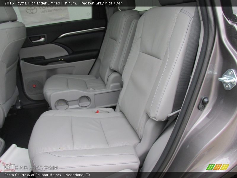 Rear Seat of 2016 Highlander Limited Platinum