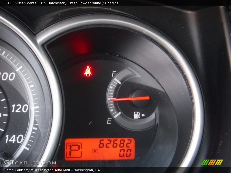 Fresh Powder White / Charcoal 2012 Nissan Versa 1.8 S Hatchback