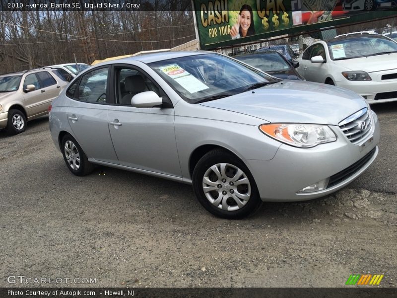 Liquid Silver / Gray 2010 Hyundai Elantra SE