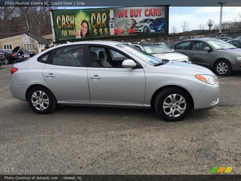 Liquid Silver / Gray 2010 Hyundai Elantra SE