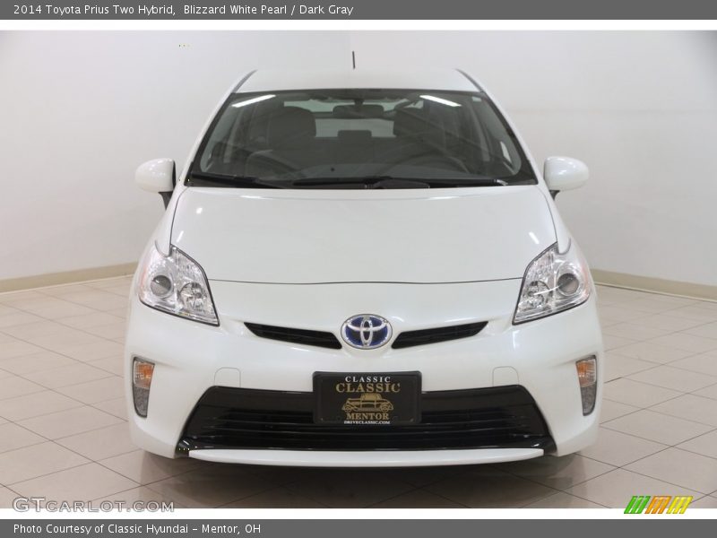 Blizzard White Pearl / Dark Gray 2014 Toyota Prius Two Hybrid