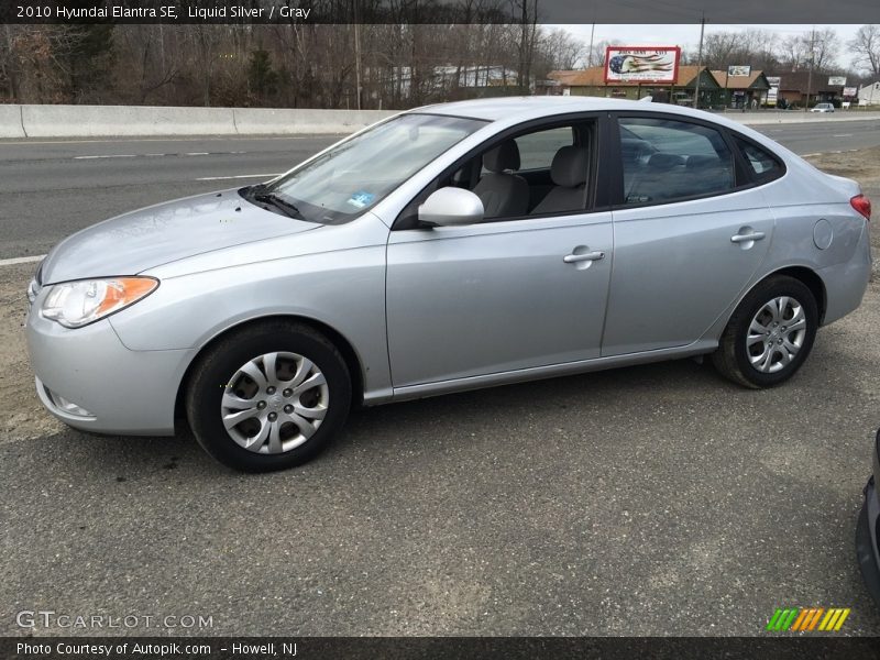 Liquid Silver / Gray 2010 Hyundai Elantra SE