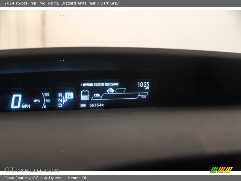 Blizzard White Pearl / Dark Gray 2014 Toyota Prius Two Hybrid