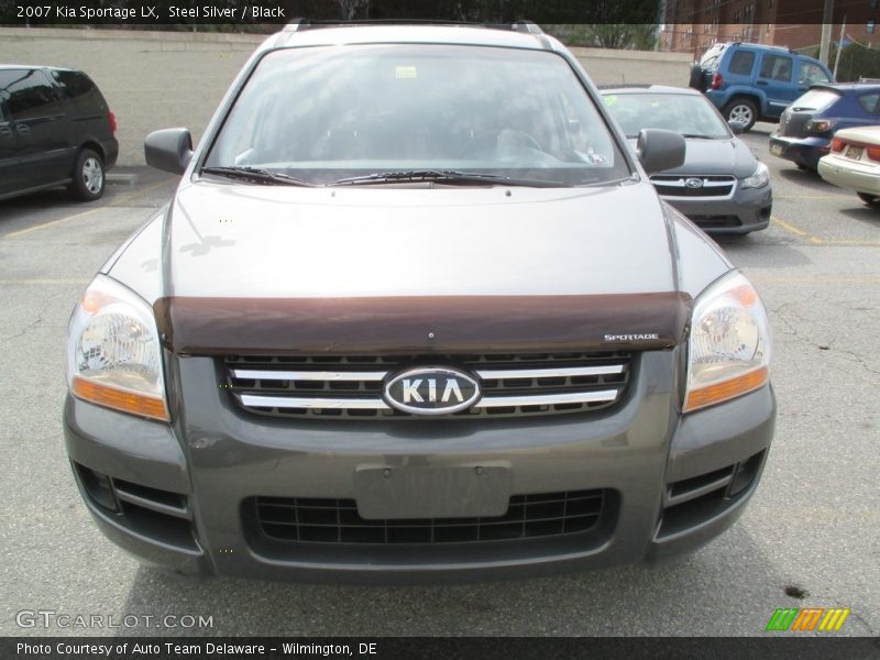 Steel Silver / Black 2007 Kia Sportage LX