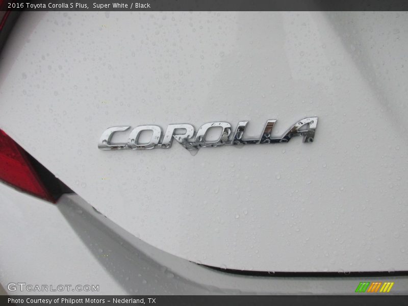 Super White / Black 2016 Toyota Corolla S Plus