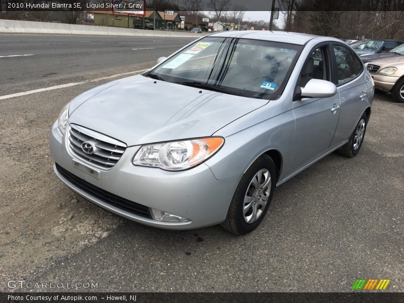 Liquid Silver / Gray 2010 Hyundai Elantra SE