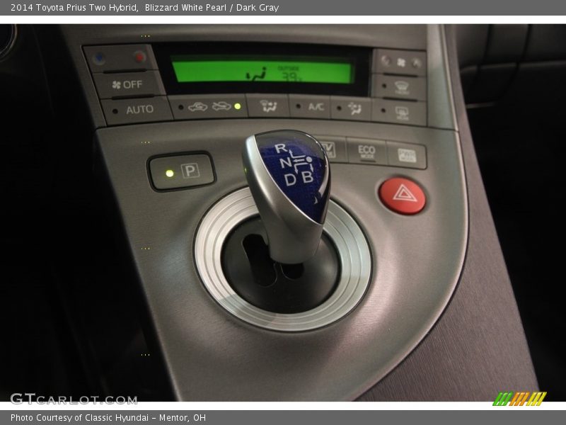 Blizzard White Pearl / Dark Gray 2014 Toyota Prius Two Hybrid