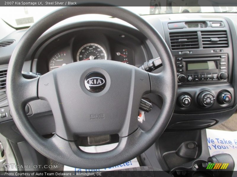 Steel Silver / Black 2007 Kia Sportage LX