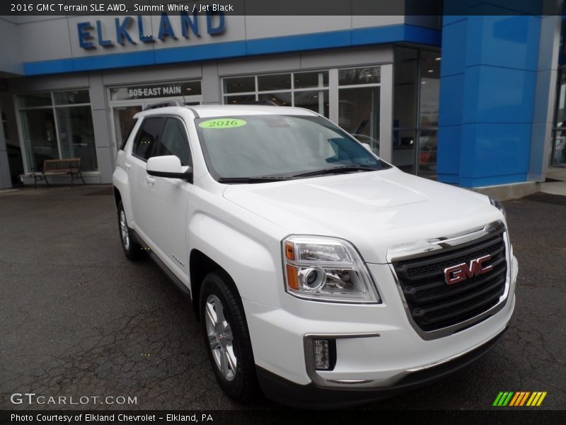 Summit White / Jet Black 2016 GMC Terrain SLE AWD